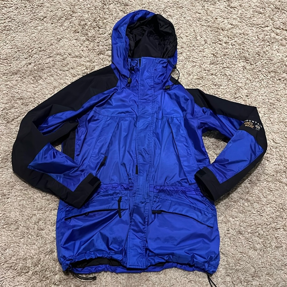 Men's Large Mountain Hardwear Jacket Blue Black Gore-Tex